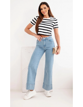 Ženske traperice visokog struka i širokih nogavica